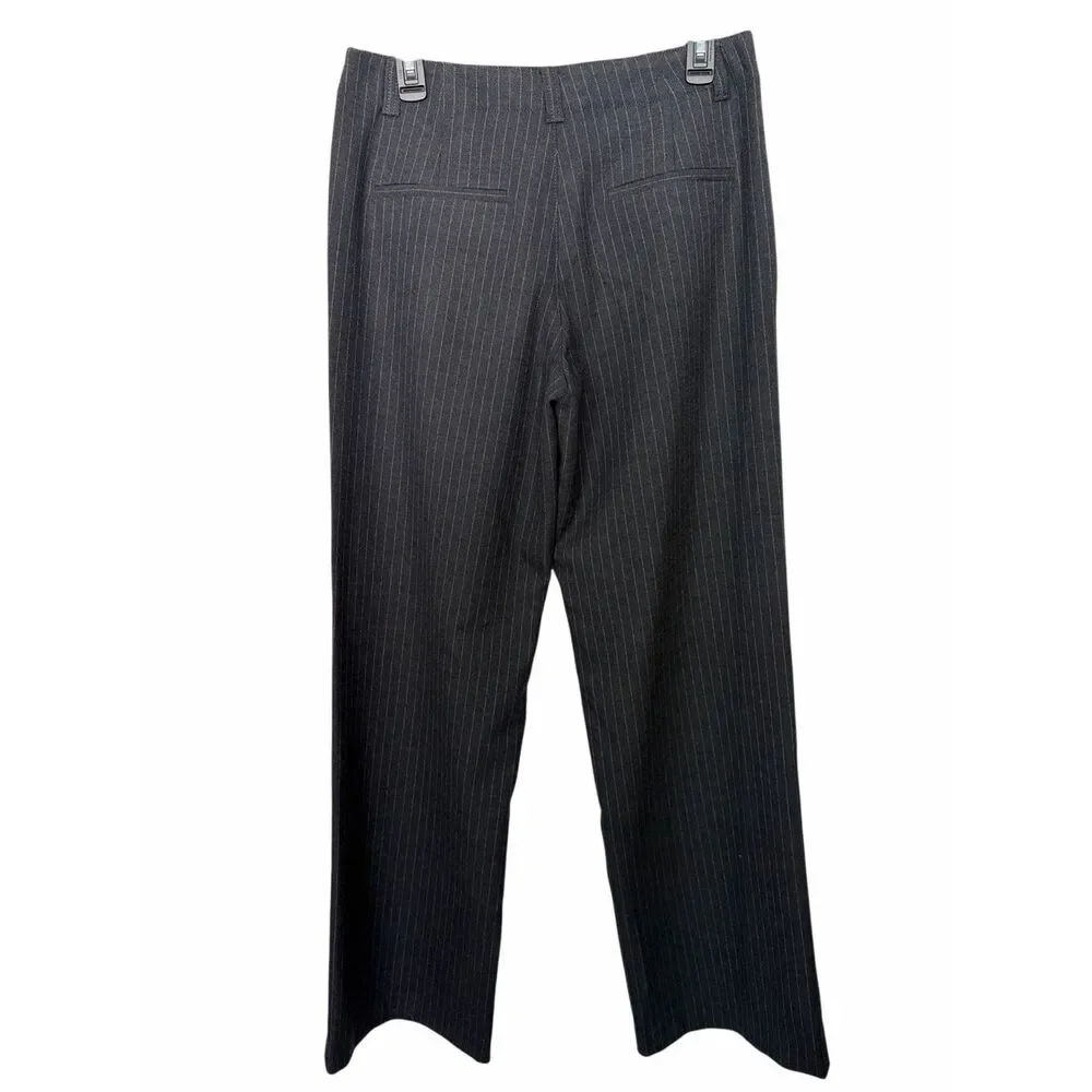 Massimo Dutti Pinstripe Wool Blend Tailored Trousers Gray EU 38 US 6 NWT - Picture 6 of 12